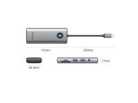 Estação de acoplamento Orico PW11 8 em 1 USB-C: 2x USB-A 3.0, 1x USB-C PD 100W, 1x HDMI 4K 60Hz, 1x Estação de acoplamento Orico PW11 8 em 1 USB-C: 2x USB-A 3.0, 1x USB-C PD 100W, 1x HDMI 4K 60Hz, 1x