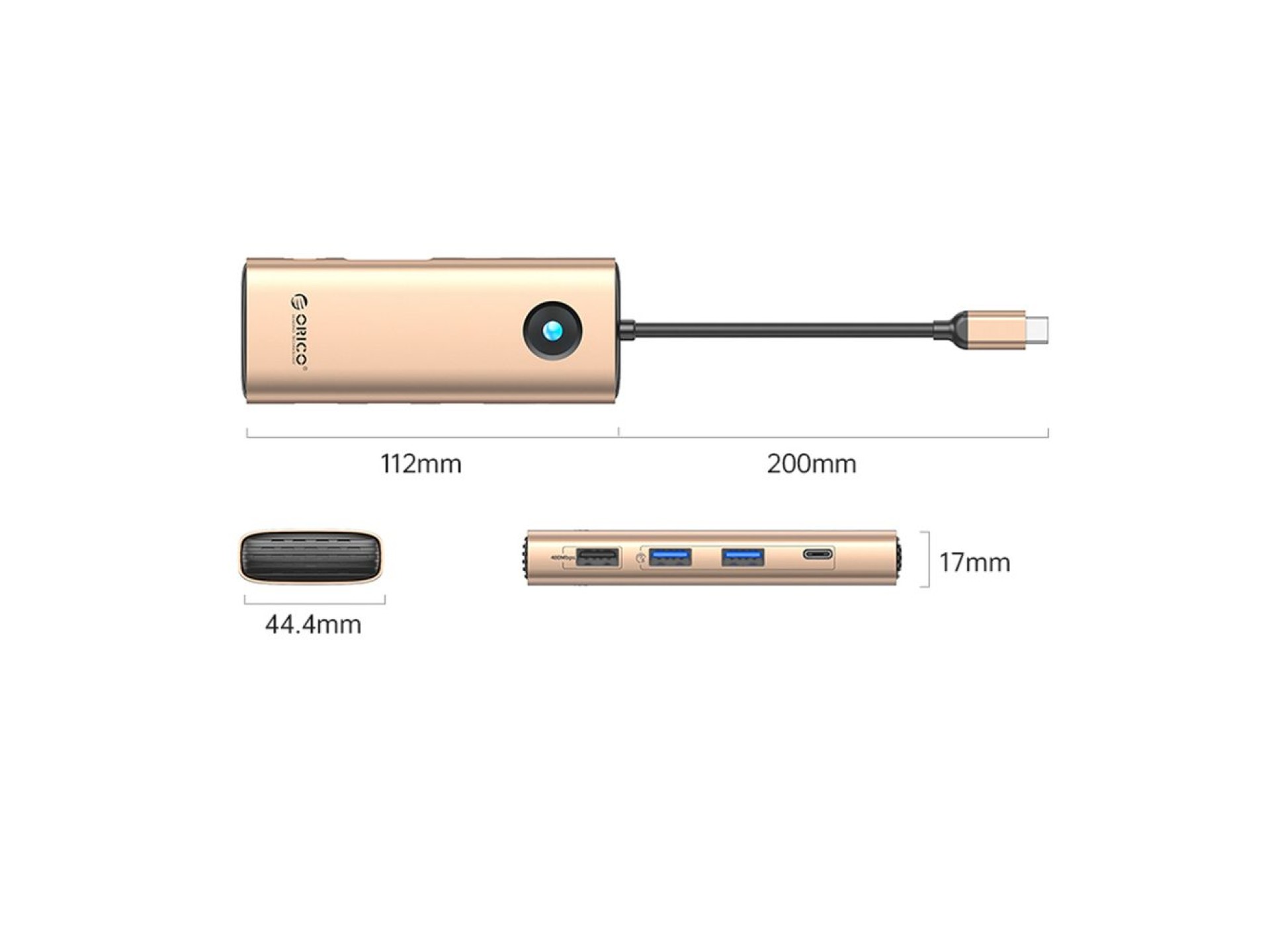 Orico PW11 8in1 USB-C Docking Station 2x USB-A 3.0 1x USB-A 2.0 1x USB-C 3.0 1x USB-C PD 100W 1x HDM