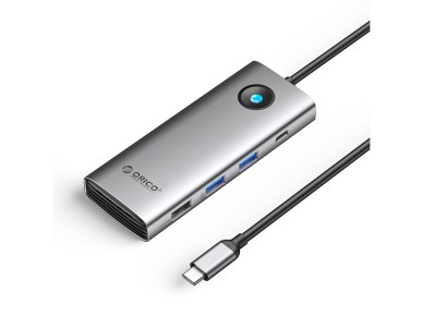 Estación de acoplamiento Orico PW11 8 en 1 USB-C: 2 puertos USB-A 3.0, 1 puerto USB-A 2.0, 1 puerto Estación de acoplamiento Orico PW11 8 en 1 USB-C: 2 puertos USB-A 3.0, 1 puerto USB-A 2.0, 1 puerto