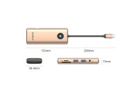 Estação de acoplamento Orico PW11 8 em 1 USB-C: 2x USB-A 3.0, 1x USB-C PD 100W, 1x HDMI 4K 60Hz, 1x Estação de acoplamento Orico PW11 8 em 1 USB-C: 2x USB-A 3.0, 1x USB-C PD 100W, 1x HDMI 4K 60Hz, 1x