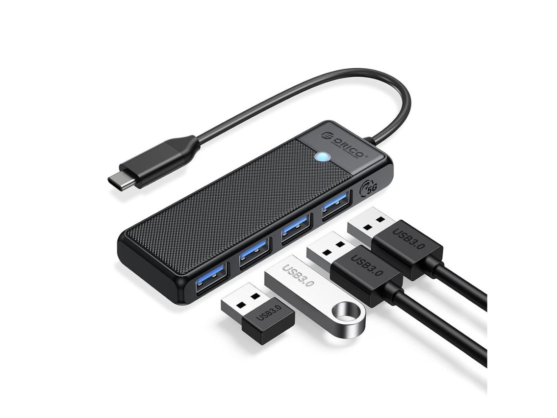 Orico PAPW4A-C3 USB Hub 4-port 4x USB-A 3.0 0.15 m - black