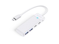 Hub USB Orico PAPW2AC-C3 de 4 puertos: 2 puertos USB-A 3.0 y 1 puerto USB-C 3.0 con carga USB-C PD d