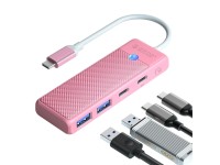 Hub USB Orico PAPW2AC-C3-C3 de 4 portas (2x USB-A 3.0, 1x USB-C 3.0) com carregamento USB-C PD de 10 Hub USB Orico PAPW2AC-C3-C3 de 4 portas (2x USB-A 3.0, 1x USB-C 3.0) com carregamento USB-C PD de 10