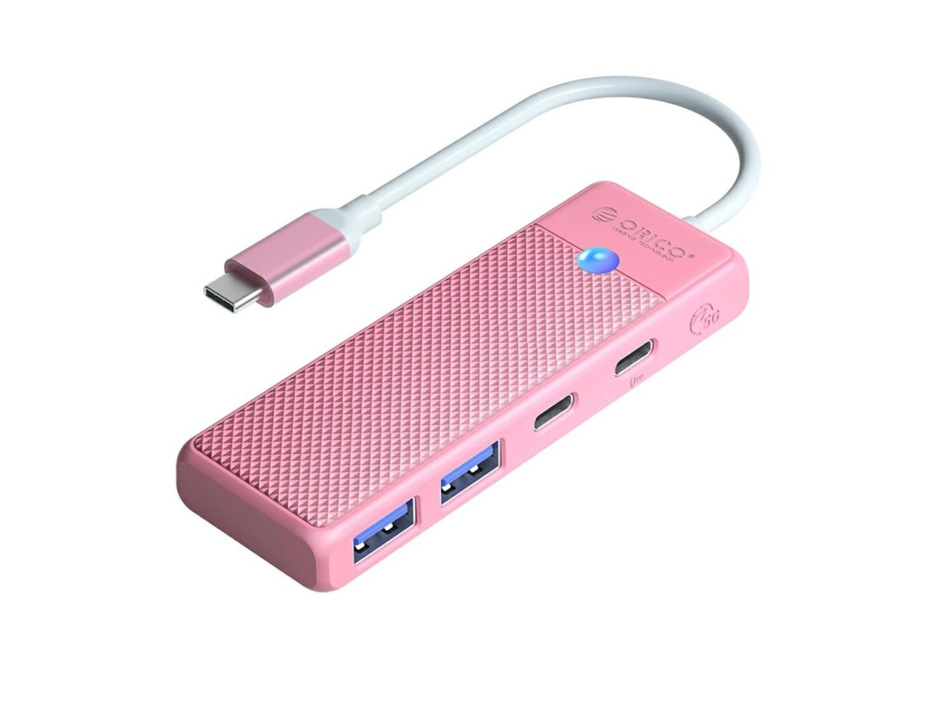 Hub USB Orico PAPW2AC-C3-C3 de 4 portas (2x USB-A 3.0, 1x USB-C 3.0) com carregamento USB-C PD de 10