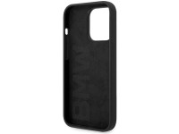 Capa de silicone com logotipo met�lico da BMW para iPhone 15 Pro Max - Preta