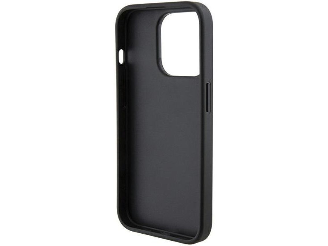 Ferrari Grip Stand Metal Logo case for iPhone 15 Pro - black