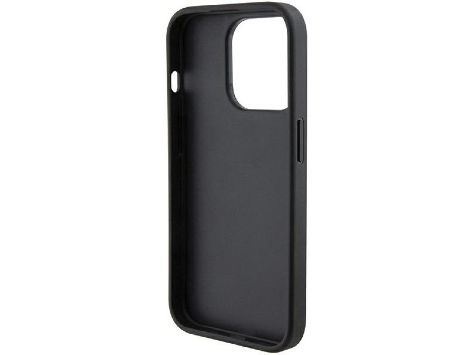 Capa Ferrari Grip Stand com logotipo metálico para iPhone 15 Pro Max - preta