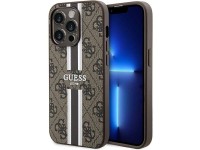 Capa Guess 4G com estampa de listras e MagSafe para iPhone 15 Pro - marrom Capa Guess 4G com estampa de listras e MagSafe para iPhone 15 Pro - marrom
