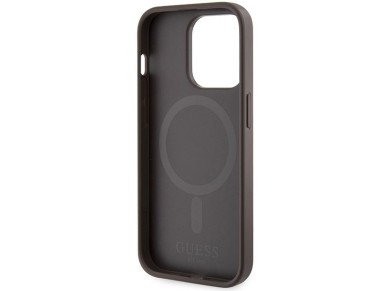 Guess 4G Printed Stripes MagSafe case for iPhone 15 Pro - brown Guess 4G Printed Stripes MagSafe case for iPhone 15 Pro - brown