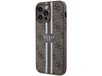 Funda Guess 4G con estampado de rayas y MagSafe para iPhone 15 Pro Max - marrón Funda Guess 4G con estampado de rayas y MagSafe para iPhone 15 Pro Max - marrón