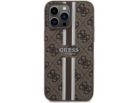 Funda Guess 4G con estampado de rayas y MagSafe para iPhone 15 Pro Max - marrón Funda Guess 4G con estampado de rayas y MagSafe para iPhone 15 Pro Max - marrón