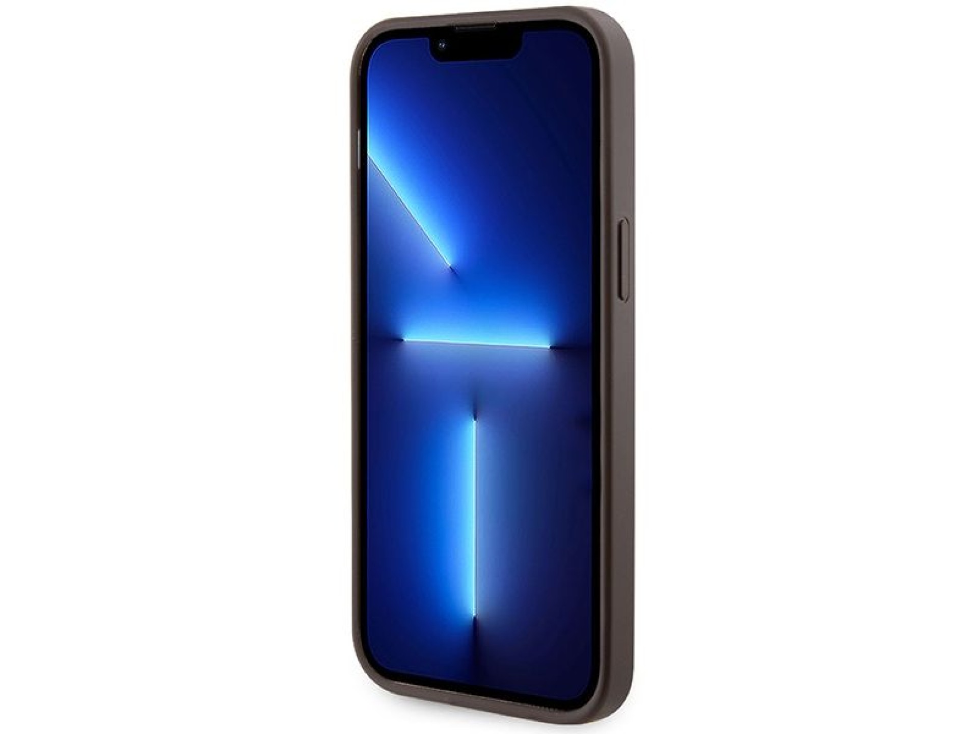 Funda Guess 4G con estampado de rayas y MagSafe para iPhone 15 Pro Max - marrón