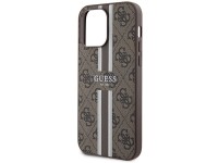 Funda Guess 4G con estampado de rayas y MagSafe para iPhone 15 Pro Max - marrón Funda Guess 4G con estampado de rayas y MagSafe para iPhone 15 Pro Max - marrón