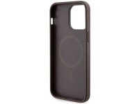 Funda Guess 4G con estampado de rayas y MagSafe para iPhone 15 Pro Max - marrón Funda Guess 4G con estampado de rayas y MagSafe para iPhone 15 Pro Max - marrón