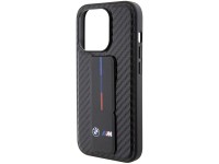 BMW Grip Stand Smooth & Carbon case for iPhone 15 Pro - black BMW Grip Stand Smooth & Carbon case for iPhone 15 Pro - black