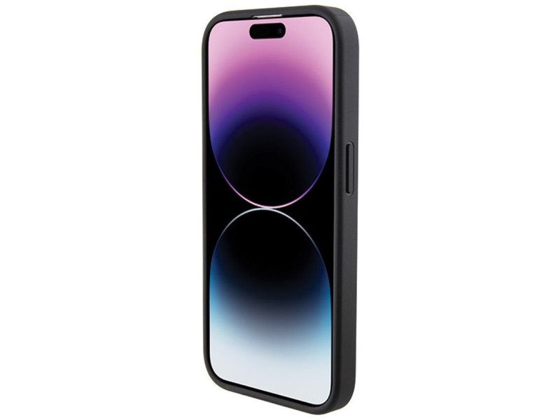 Capa BMW Grip Stand Smooth & Perforated para iPhone 15 Pro - preta