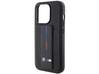 Capa BMW Grip Stand Smooth & Perforated para iPhone 15 Pro - preta Capa BMW Grip Stand Smooth & Perforated para iPhone 15 Pro - preta