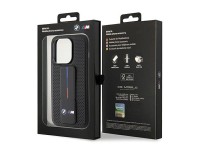 Capa BMW Grip Stand Smooth & Perforated para iPhone 15 Pro - preta Capa BMW Grip Stand Smooth & Perforated para iPhone 15 Pro - preta
