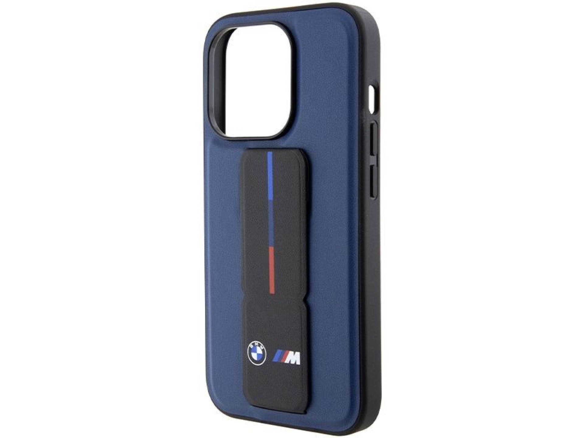 Funda BMW M Grip Stand bicolor para iPhone 15 Pro - azul marino