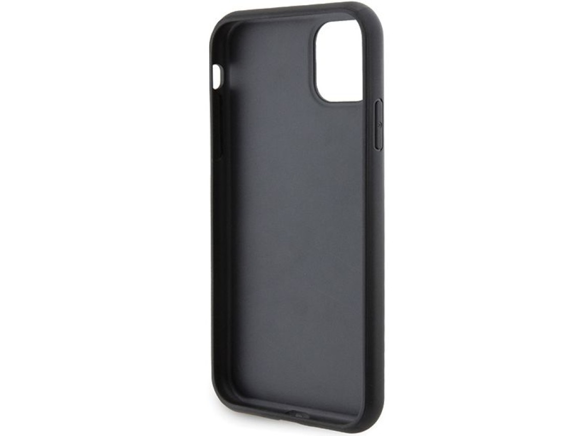 Funda Karl Lagerfeld Gripstand Saffiano Karl&Choupette Pins para iPhone 11 / Xr - negra