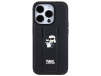 Karl Lagerfeld Gripstand Saffiano Karl&Choupette Pins case for iPhone 13 Pro / 13 - black Karl Lagerfeld Gripstand Saffiano Karl&Choupette Pins case for iPhone 13 Pro / 13 - black