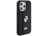 Karl Lagerfeld Gripstand Saffiano Karl&Choupette Pins case for iPhone 13 Pro / 13 - black Karl Lagerfeld Gripstand Saffiano Karl&Choupette Pins case for iPhone 13 Pro / 13 - black