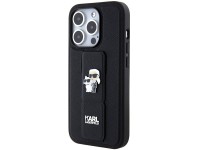Karl Lagerfeld Gripstand Saffiano Karl&Choupette Pins case for iPhone 14 Pro - black Karl Lagerfeld Gripstand Saffiano Karl&Choupette Pins case for iPhone 14 Pro - black