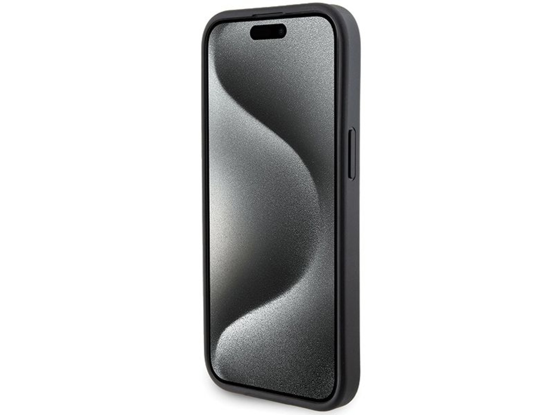Funda Karl Lagerfeld Gripstand Saffiano Karl&Choupette Pins para iPhone 15 - negra