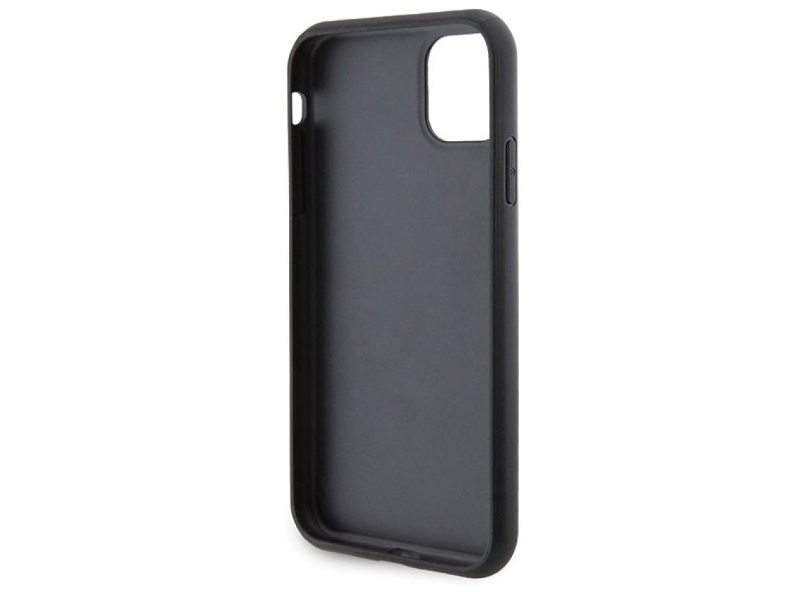 Capa Karl Lagerfeld Gripstand Saffiano Choupette Pins para iPhone 11 / Xr - Preta