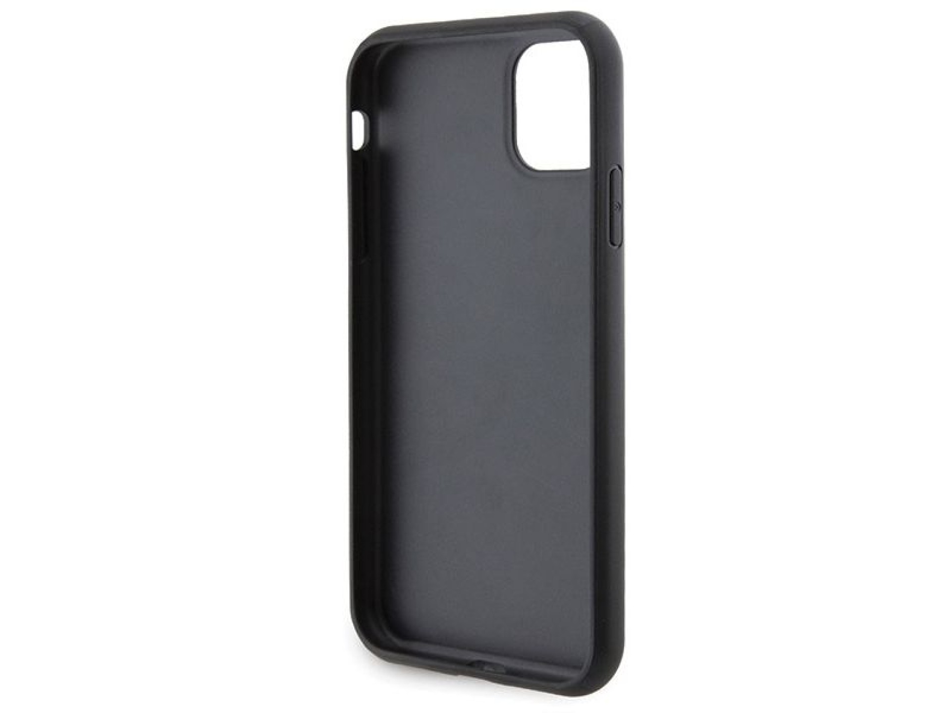 Capa Karl Lagerfeld Gripstand Saffiano Choupette Pins para iPhone 11 / Xr - Preta