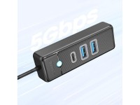 Orico PWC2U-U3 3-port USB hub 2x USB-A 3.0 1x USB-C 3.0 0.5 m - black Orico PWC2U-U3 3-port USB hub 2x USB-A 3.0 1x USB-C 3.0 0.5 m - black