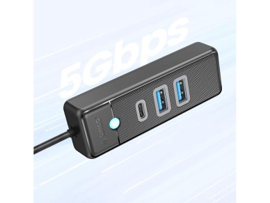 Concentrador USB Orico PWC2U-U3 de 3 puertos: 2 puertos USB-A 3.0, 1 puerto USB-C 3.0, cable de 0,5 Concentrador USB Orico PWC2U-U3 de 3 puertos: 2 puertos USB-A 3.0, 1 puerto USB-C 3.0, cable de 0,5