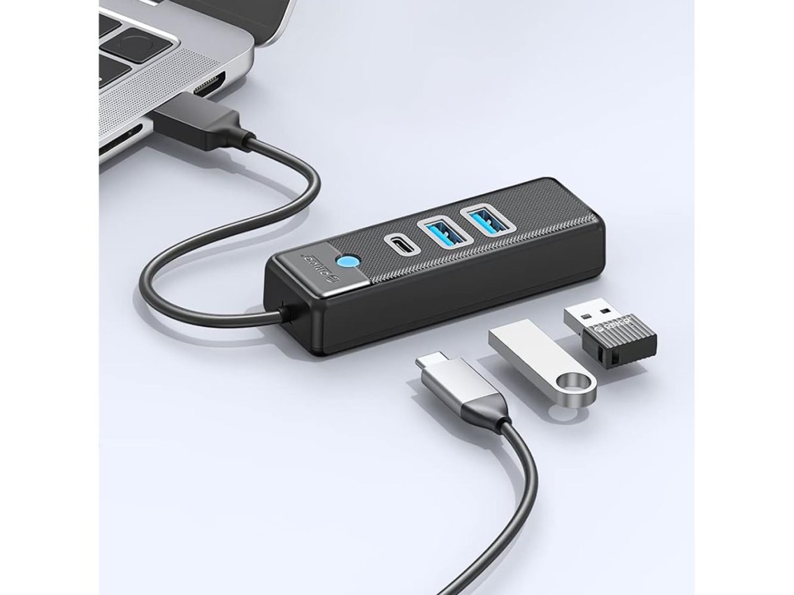 Concentrador USB Orico PWC2U-U3 de 3 puertos: 2 puertos USB-A 3.0, 1 puerto USB-C 3.0, cable de 1,8