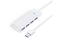 Hub USB Orico PAPW4A-U3 com 4 portas (4x USB-A 3.0) e cabo de 1 m - branco