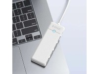 Concentrador USB Orico PAPW4A-C3 de 4 puertos (4 puertos USB-A 3.0, 0,5 m) - blanco Concentrador USB Orico PAPW4A-C3 de 4 puertos (4 puertos USB-A 3.0, 0,5 m) - blanco