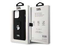 Karl Lagerfeld Gripstand Saffiano Choupette Pins Case for iPhone 13 Pro / 13 - Black Karl Lagerfeld Gripstand Saffiano Choupette Pins Case for iPhone 13 Pro / 13 - Black