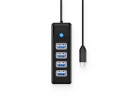 Orico PW4U-C3 USB Hub 4-port USB-A 3.0 1m - black