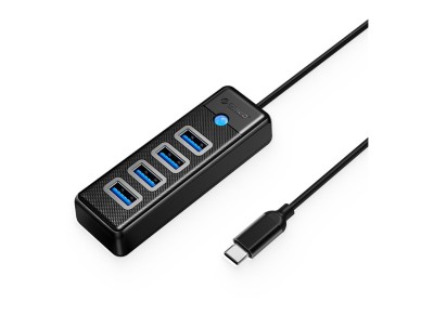 Orico PW4U-C3 USB Hub 4-Port USB-A 3.0 1.8m - Black