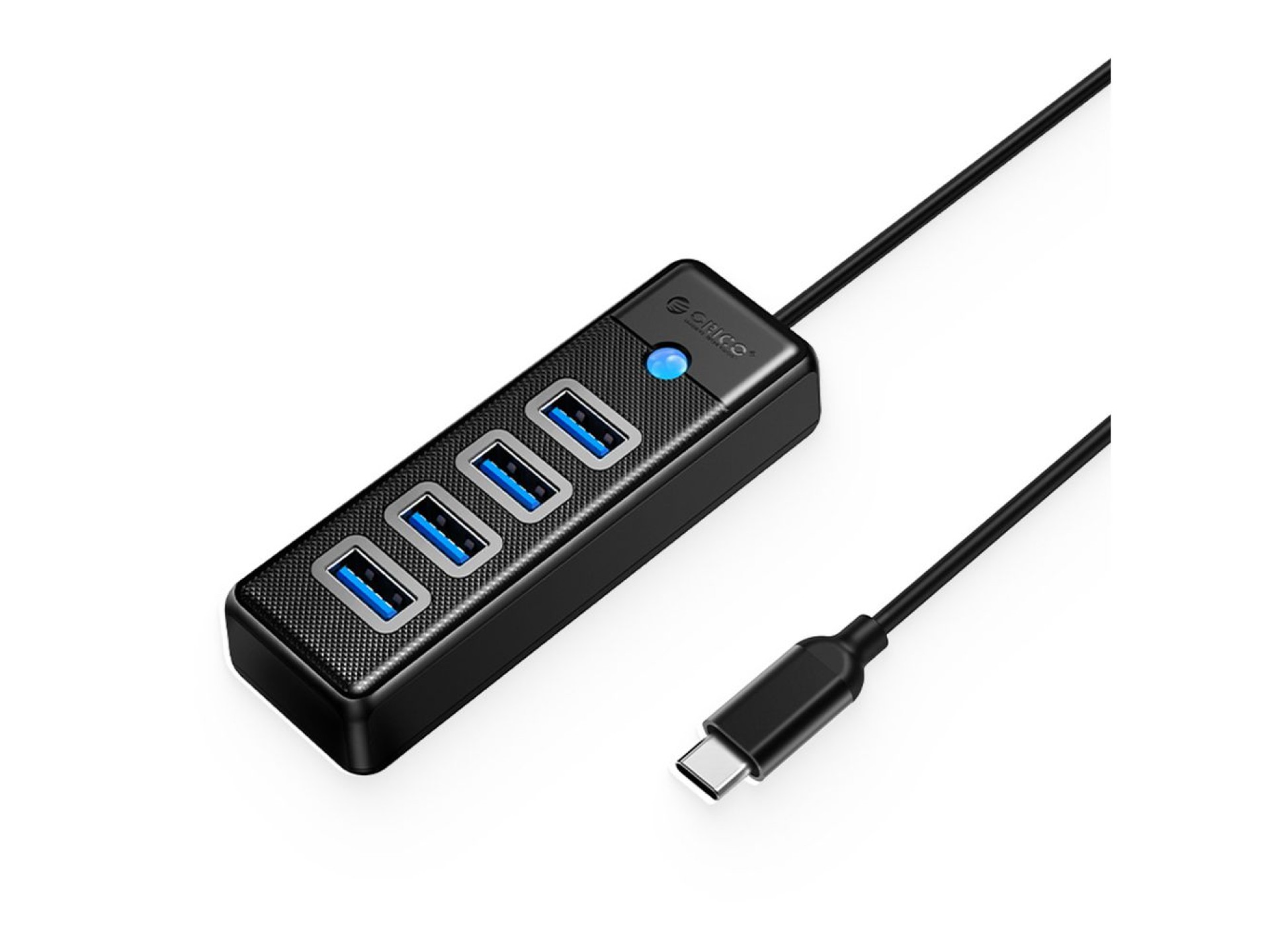 Orico PW4U-C3 USB Hub 4-Port USB-A 3.0 1.8m - Black