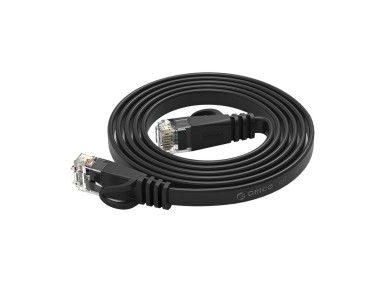 Orico PUG-C7B CAT7 10Gbps RJ45 Ethernet Network Cable Internet LAN Flat 2m - Black