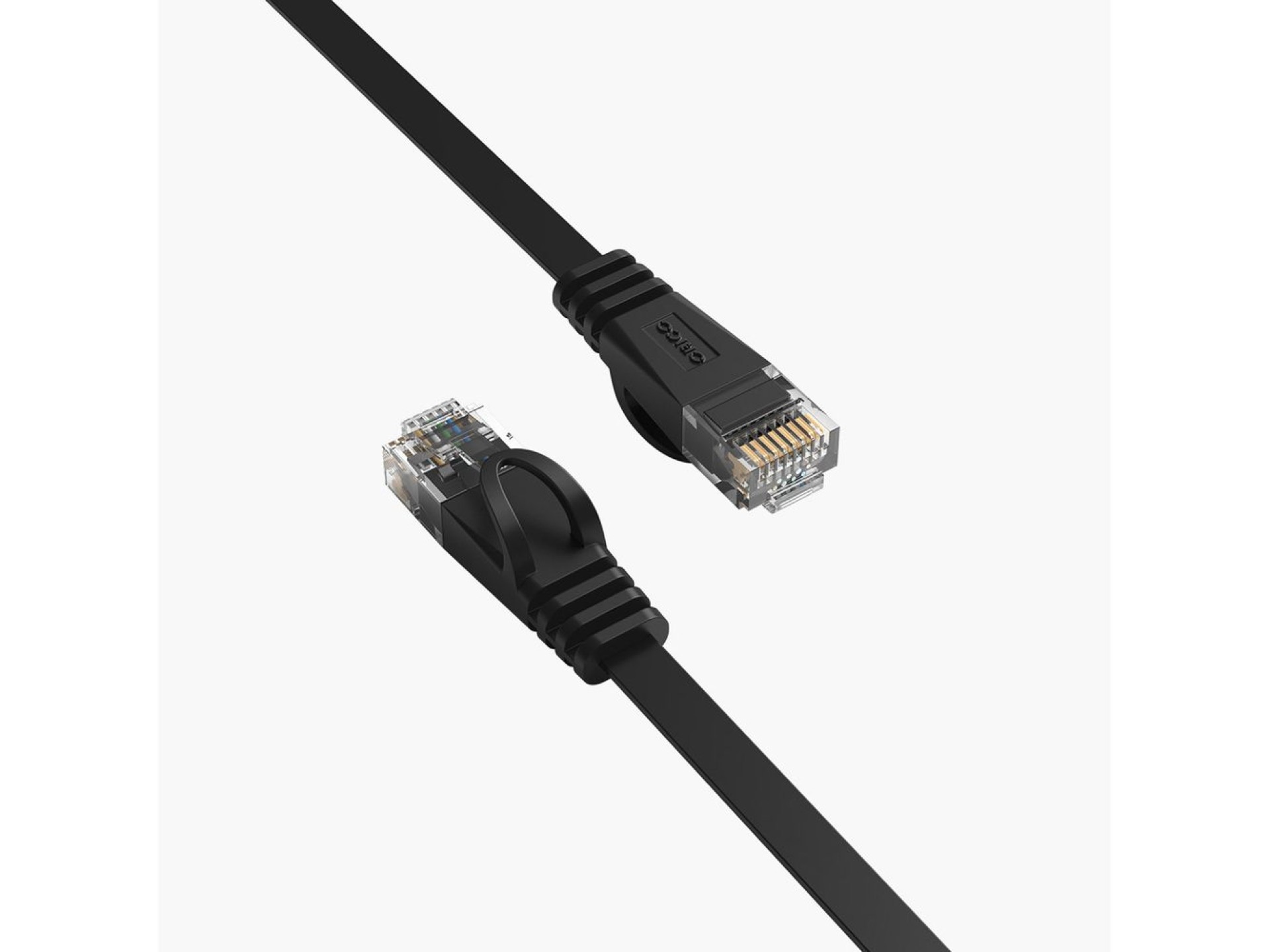 Cable de red Ethernet Orico PUG-C7B CAT7 de 10 Gbps RJ45, plano, 8 m - Negro