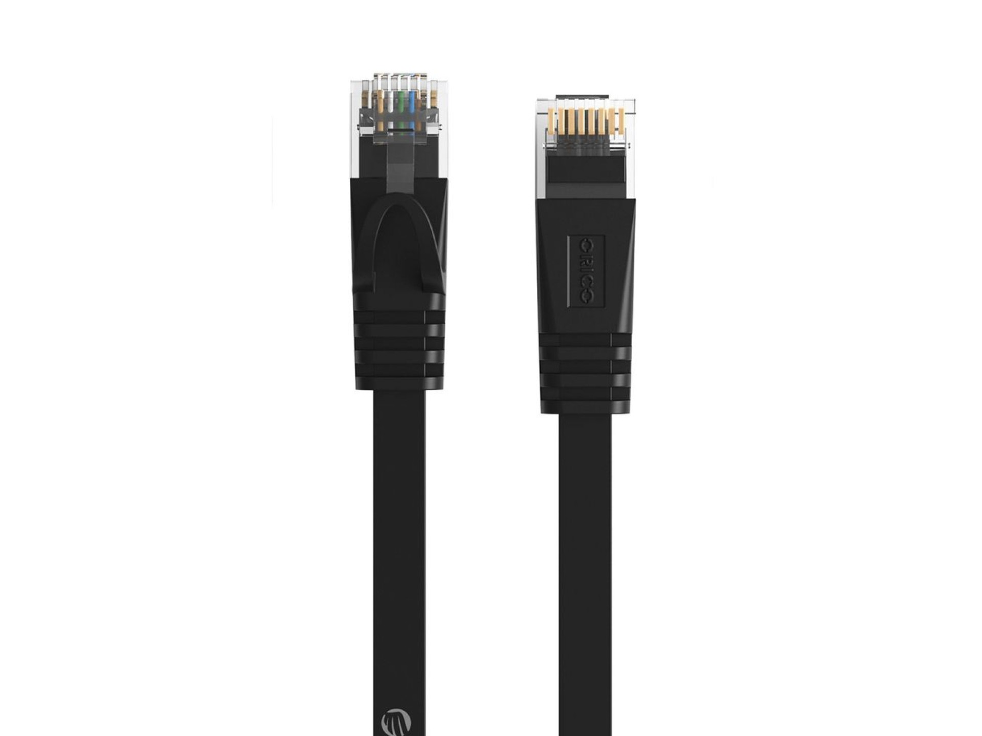 Orico PUG-C6B CAT6 1000Mbps RJ45 Ethernet Network Cable, Internet LAN Flat, 1m - Black