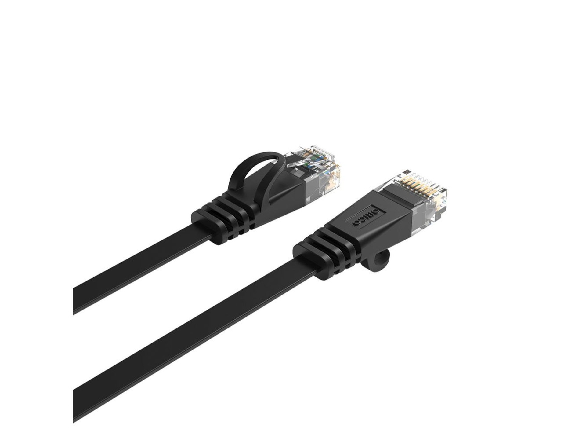 Orico PUG-C6B CAT6 1000Mbps RJ45 Ethernet Network Cable, Internet LAN Flat, 1m - Black