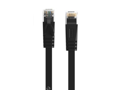Orico PUG-C6B CAT6 1000Mbps RJ45 Ethernet Network Cable, Flat LAN, 5m - Black