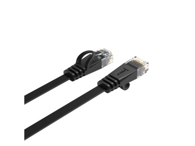 Orico PUG-C6B CAT6 1000Mbps RJ45 Ethernet Network Cable, Flat LAN, 5m - Black