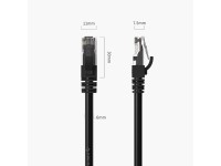 Orico PUG-C6 CAT6 1000Mbps RJ45 Ethernet Network Cable LAN Round 3m - Black Orico PUG-C6 CAT6 1000Mbps RJ45 Ethernet Network Cable LAN Round 3m - Black