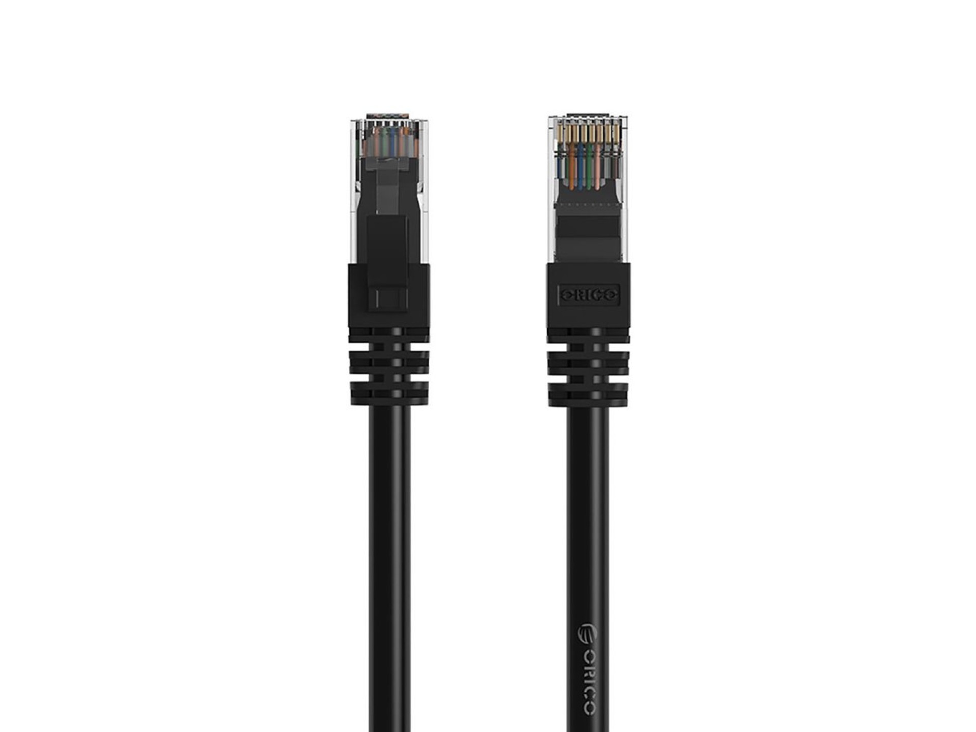 Cable de red Ethernet LAN redondo Orico PUG-C6 CAT6 de 1000 Mbps con conector RJ45, 30 m - Negro