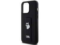 Capa Karl Lagerfeld Gripstand Saffiano Choupette Pins para iPhone 13 Pro Max - preta Capa Karl Lagerfeld Gripstand Saffiano Choupette Pins para iPhone 13 Pro Max - preta