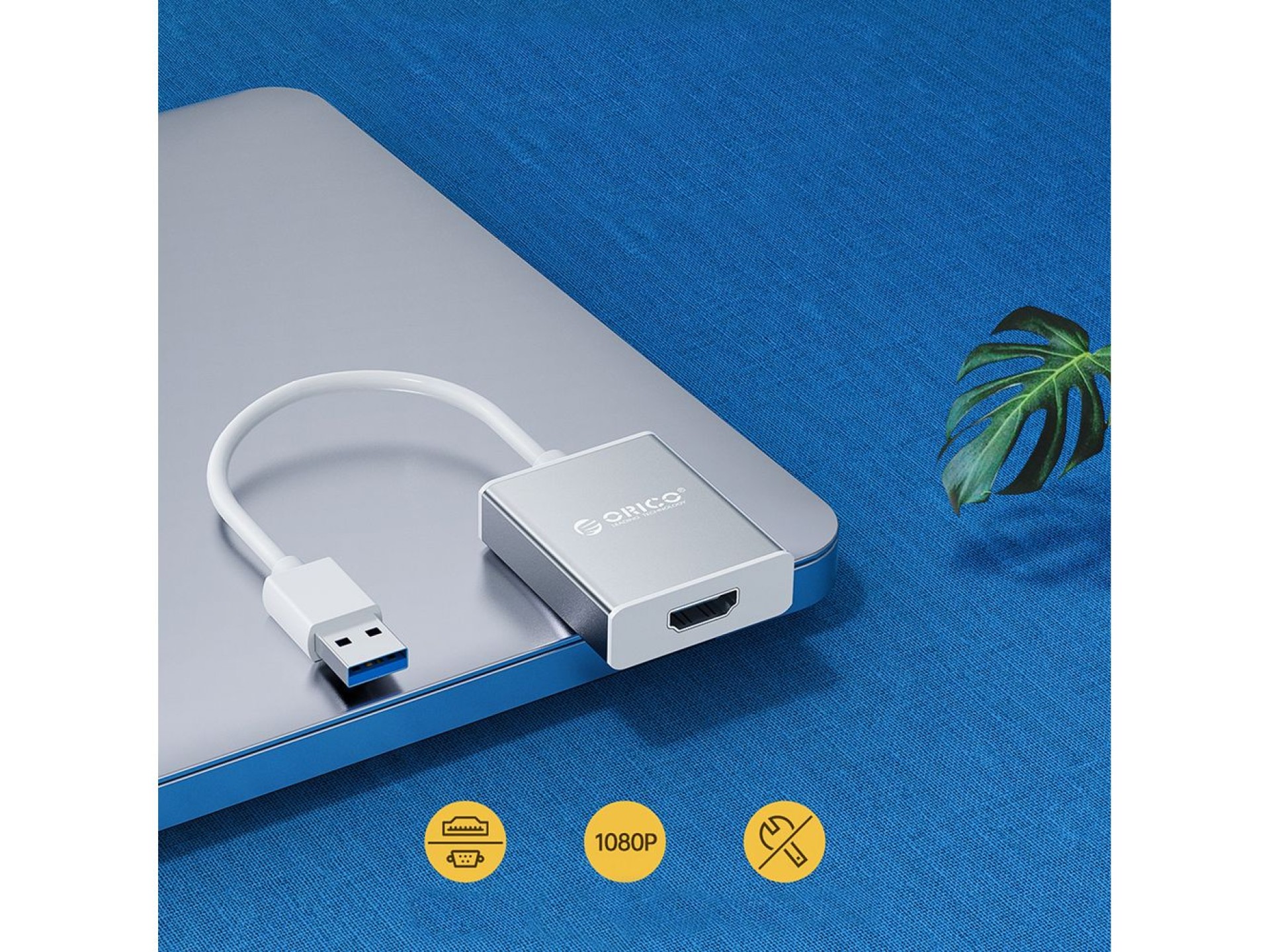 Orico UTH USB-A 3.0 to HDMI adapter - silver