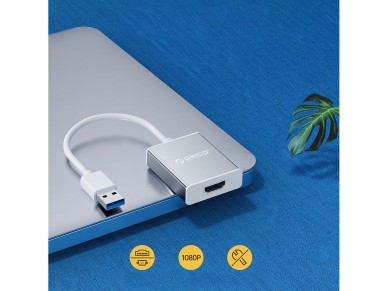Orico UTH USB-A 3.0 to HDMI adapter - silver